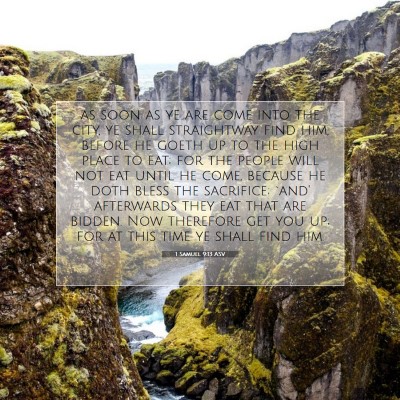 Picture 07 - 1 Samuel 9:13 ASV - as soon as ye are come into the city, ye shall - Bible Verse Picture