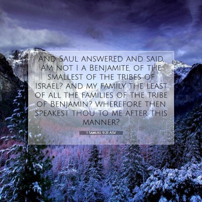 Picture 07 - 1 Samuel 9:21 ASV - And Saul answered and said, Am not I a Benjamite, - Bible Verse Picture