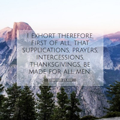 Picture 07 - 1 Timothy 2:1 ASV - I exhort therefore, first of all, that - Bible Verse Picture