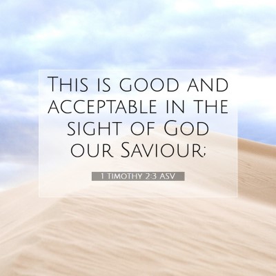 Picture 07 - 1 Timothy 2:3 ASV - This is good and acceptable in the sight of God - Bible Verse Picture