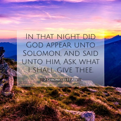 Picture 07 - 2 Chronicles 1:7 ASV - In that night did God appear unto Solomon, and - Bible Verse Picture