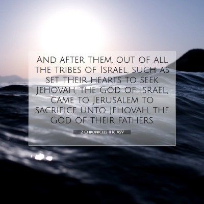 Picture 07 - 2 Chronicles 11:16 ASV - And after them, out of all the tribes of Israel, - Bible Verse Picture