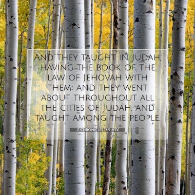 Picture 07 - 2 Chronicles 17:9 ASV - And they taught in Judah, having the book of the - Bible Verse Picture