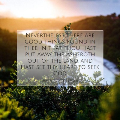 Picture 07 - 2 Chronicles 19:3 ASV - Nevertheless there are good things found in thee, - Bible Verse Picture