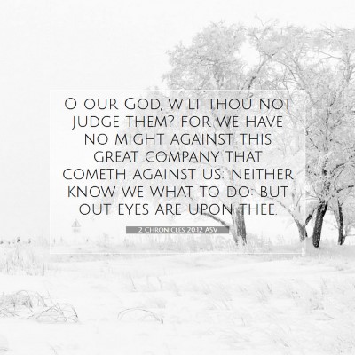 Picture 07 - 2 Chronicles 20:12 ASV - O our God, wilt thou not judge them? for we have - Bible Verse Picture