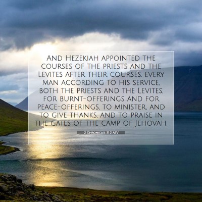 Picture 07 - 2 Chronicles 31:2 ASV - And Hezekiah appointed the courses of the priests - Bible Verse Picture