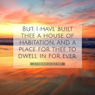 Picture 07 - 2 Chronicles 6:2 ASV - But I have built thee a house of habitation, and - Bible Verse Picture