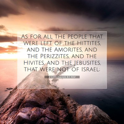 Picture 07 - 2 Chronicles 8:7 ASV - As for all the people that were left of the - Bible Verse Picture