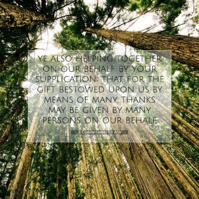 Picture 07 - 2 Corinthians 1:11 ASV - ye also helping together on our behalf by your - Bible Verse Picture