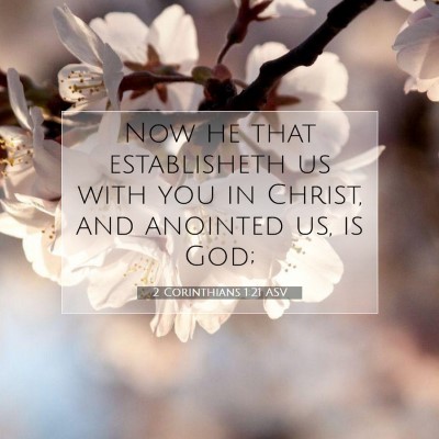 Picture 07 - 2 Corinthians 1:21 ASV - Now he that establisheth us with you in Christ, - Bible Verse Picture