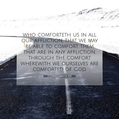 Picture 07 - 2 Corinthians 1:4 ASV - who comforteth us in all our affliction, that we - Bible Verse Picture