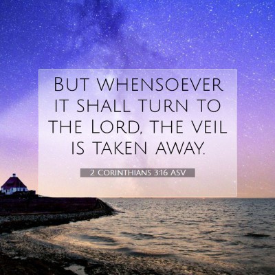 Picture 07 - 2 Corinthians 3:16 ASV - But whensoever it shall turn to the Lord, the - Bible Verse Picture