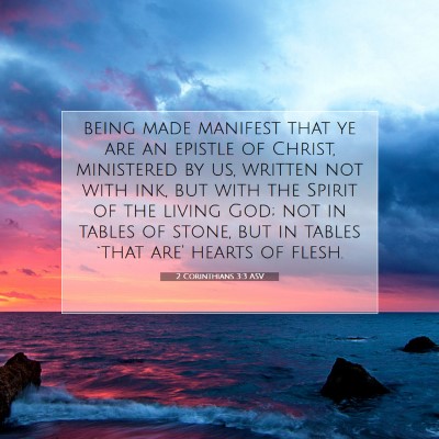 Picture 07 - 2 Corinthians 3:3 ASV - being made manifest that ye are an epistle of - Bible Verse Picture