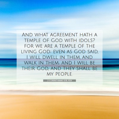 Picture 07 - 2 Corinthians 6:16 ASV - And what agreement hath a temple of God with - Bible Verse Picture