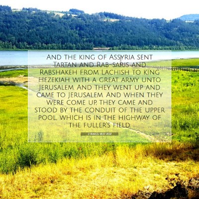 Picture 07 - 2 Kings 18:17 ASV - And the king of Assyria sent Tartan and Rab-saris - Bible Verse Picture