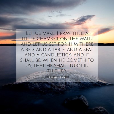 Picture 07 - 2 Kings 4:10 ASV - Let us make, I pray thee, a little chamber on the - Bible Verse Picture