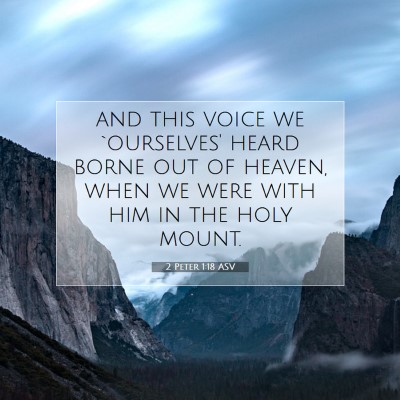 Picture 07 - 2 Peter 1:18 ASV - and this voice we `ourselves' heard borne out of - Bible Verse Picture