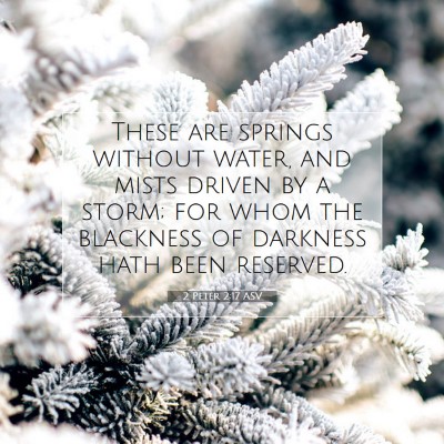 Picture 07 - 2 Peter 2:17 ASV - These are springs without water, and mists driven - Bible Verse Picture