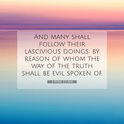 Picture 07 - 2 Peter 2:2 ASV - And many shall follow their lascivious doings; by - Bible Verse Picture