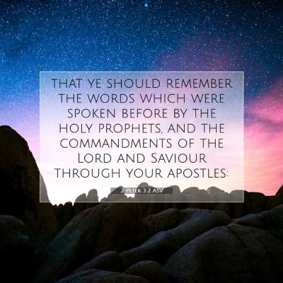 Picture 07 - 2 Peter 3:2 ASV - that ye should remember the words which were - Bible Verse Picture