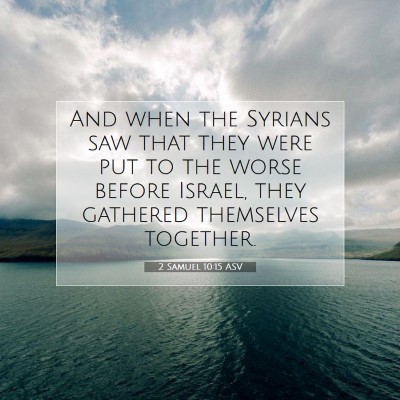 Picture 07 - 2 Samuel 10:15 ASV - And when the Syrians saw that they were put to - Bible Verse Picture