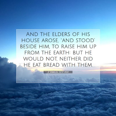 Picture 07 - 2 Samuel 12:17 ASV - And the elders of his house arose, `and stood' - Bible Verse Picture