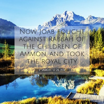 Picture 07 - 2 Samuel 12:26 ASV - Now Joab fought against Rabbah of the children of - Bible Verse Picture