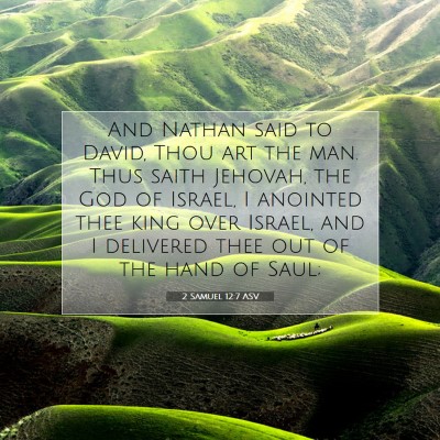 Picture 07 - 2 Samuel 12:7 ASV - And Nathan said to David, Thou art the man. Thus - Bible Verse Picture