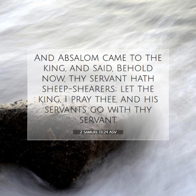 Picture 07 - 2 Samuel 13:24 ASV - And Absalom came to the king, and said, Behold - Bible Verse Picture