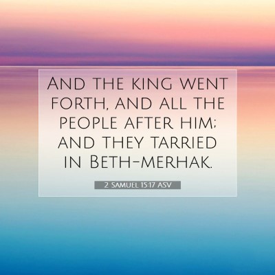 Picture 07 - 2 Samuel 15:17 ASV - And the king went forth, and all the people after - Bible Verse Picture