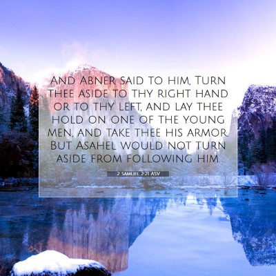 Picture 07 - 2 Samuel 2:21 ASV - And Abner said to him, Turn thee aside to thy - Bible Verse Picture