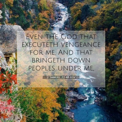 Picture 07 - 2 Samuel 22:48 ASV - Even the God that executeth vengeance for me, And - Bible Verse Picture