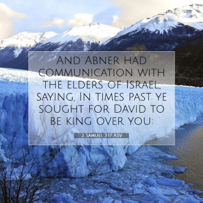 Picture 07 - 2 Samuel 3:17 ASV - And Abner had communication with the elders of - Bible Verse Picture
