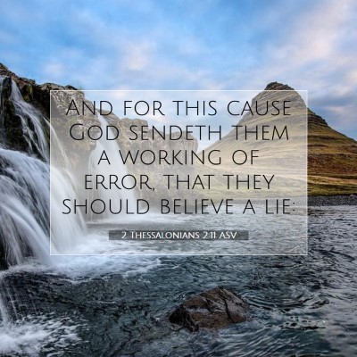 Picture 07 - 2 Thessalonians 2:11 ASV - And for this cause God sendeth them a working of - Bible Verse Picture