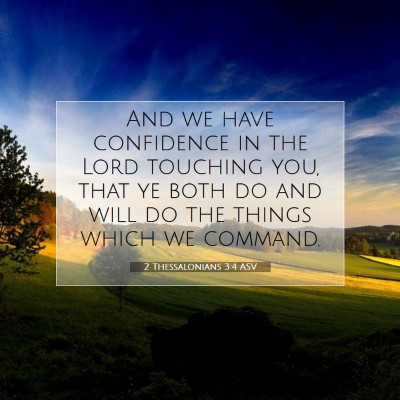 Picture 07 - 2 Thessalonians 3:4 ASV - And we have confidence in the Lord touching you, - Bible Verse Picture