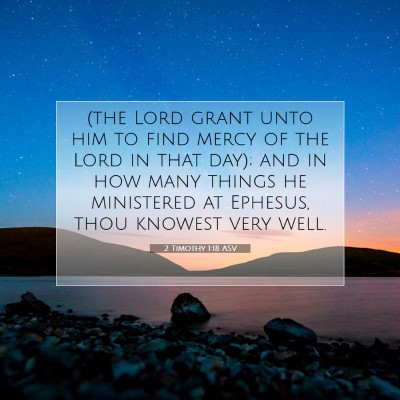 Picture 07 - 2 Timothy 1:18 ASV - (the Lord grant unto him to find mercy of the - Bible Verse Picture