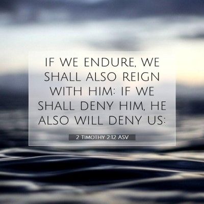 Picture 07 - 2 Timothy 2:12 ASV - if we endure, we shall also reign with him: if we - Bible Verse Picture
