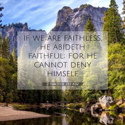 Picture 07 - 2 Timothy 2:13 ASV - if we are faithless, he abideth faithful; for he - Bible Verse Picture