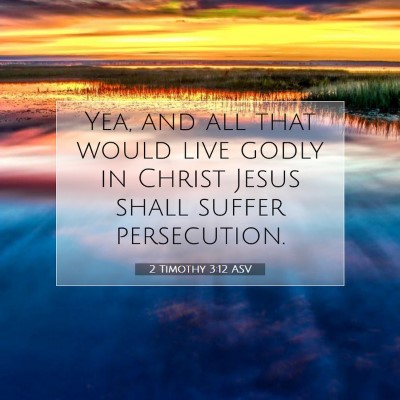 Picture 07 - 2 Timothy 3:12 ASV - Yea, and all that would live godly in Christ - Bible Verse Picture