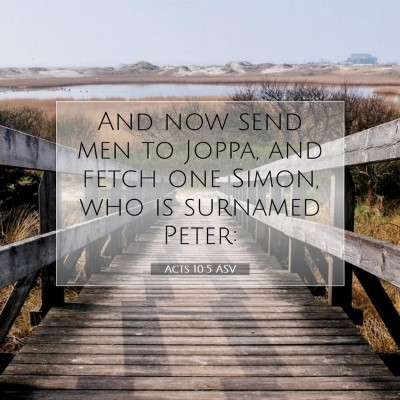 Picture 07 - Acts 10:5 ASV - And now send men to Joppa, and fetch one Simon, - Bible Verse Picture