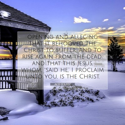 Picture 07 - Acts 17:3 ASV - opening and alleging that it behooved the Christ - Bible Verse Picture