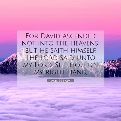 Picture 07 - Acts 2:34 ASV - For David ascended not into the heavens: but he - Bible Verse Picture