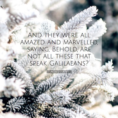 Picture 07 - Acts 2:7 ASV - And they were all amazed and marvelled, saying, - Bible Verse Picture