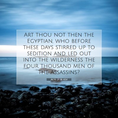 Picture 07 - Acts 21:38 ASV - Art thou not then the Egyptian, who before these - Bible Verse Picture