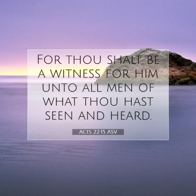 Picture 07 - Acts 22:15 ASV - For thou shalt be a witness for him unto all men - Bible Verse Picture