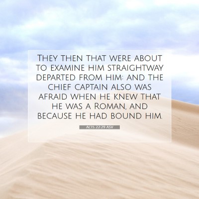 Picture 07 - Acts 22:29 ASV - They then that were about to examine him - Bible Verse Picture