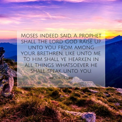Picture 07 - Acts 3:22 ASV - Moses indeed said, A prophet shall the Lord God - Bible Verse Picture