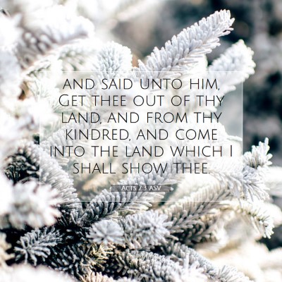 Picture 07 - Acts 7:3 ASV - and said unto him, Get thee out of thy land, and - Bible Verse Picture