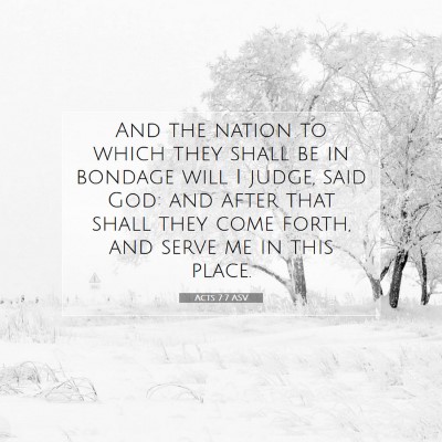 Picture 07 - Acts 7:7 ASV - And the nation to which they shall be in bondage - Bible Verse Picture
