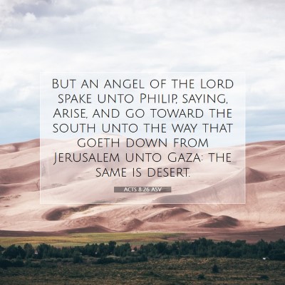 Picture 07 - Acts 8:26 ASV - But an angel of the Lord spake unto Philip, - Bible Verse Picture
